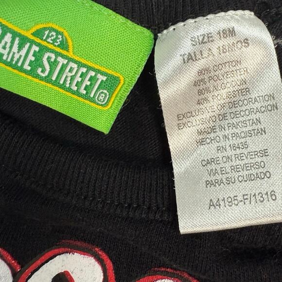 Sesame Street Elmo Super Cute Dress 18M Black Red Ruffle Long Sleeve - Picture 3 of 4